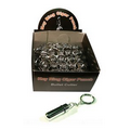Display Box of 25 Cigar Bullet Cutter Key Chain (Silver)